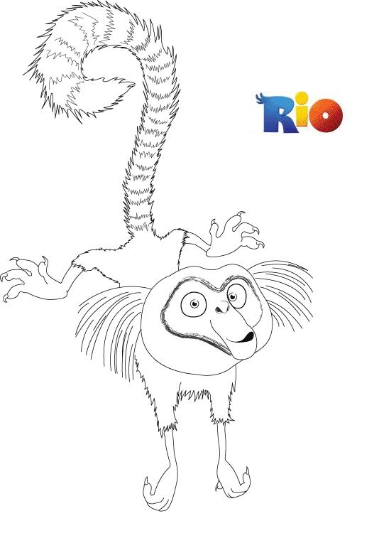 coloriage rio le marmouset